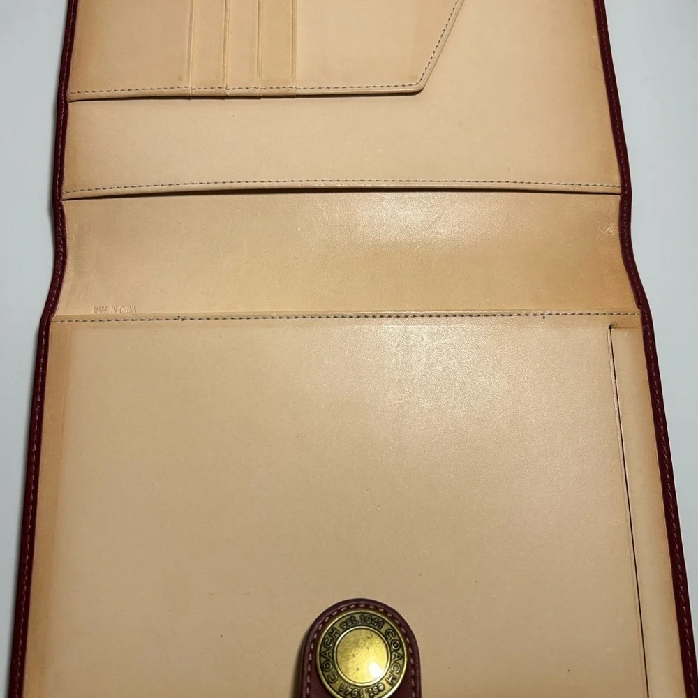 RARE Coach Brown and Maroon Canvas Notebook Cover - Picture 5 of 10